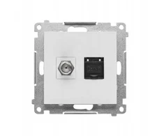 Kontakt Simon GN.ANTE."F"+RJ45 K.6 MATINĖ PILKA SIMON55