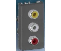 Kontakt-Simon Socket K45 / 2 garsiakalbis CINCH 3xRCA pilkas grafitas - K105B / 14