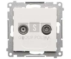 Kontakt-Simon TAK.01/111 Simon 55 Lizdas antenowe R-TV końcowe separowane (moduł). 1x Wejście: 5862 MHz Baltas mat TAK.01/111