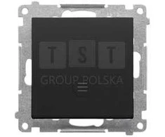 Kontakt Simon TW1ZL.01/149 Simon 55 Vienpolis jungiklis su LED įjungimo indikacija (modulis) 10 AX, 250 V~, greitosios jungtys Matinės juodos spalvos TW1ZL.01/149