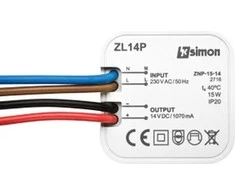 Kontakt-Simon LED maitinimo šaltinis 14V DC 15W ZL14P -15 (WZ-L14P -15xxx- xxx)