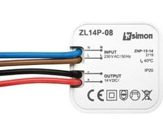 Kontakt-Simon LED maitinimo šaltinis 14V DC 8W ZL14P -08 (WZ-L14P -08xxx- xxx)