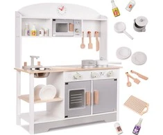 Black &amp; Decker Vaikiška medinė virtuvė MDF MODERN CLASSIC+ priedai