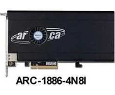 „Areca Areca RAID“ valdiklis ARC-1886-4N8I, 4x M.2 ir 8 prievadų trijų režimų, 1x SFF 8654 PCIe 4.0 x8 FH