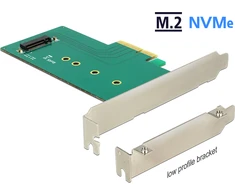 Delock PCIe x4 > 1x M.2 Key M NVMe žemo profilio formos faktorius