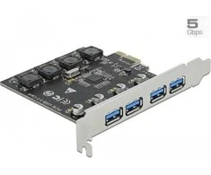 Delock PCI Express x1 Karte zu 4 x extern USB Typ-A Buchse USB 5 Gbps