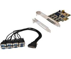 „Exsys EXSYS EX-44388“ valdiklio PCI Express 8x nuoseklioji RS-232 plokštė (kabelis su 8x 9 kontaktų jungtimi)
