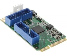Kontrolierius InLine mini PCIE - 2x 19- pin USB 3.0 (66905)