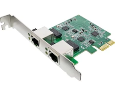 Kontroler InLine® Dual Gigabit tinklo plokštė, 1x RJ45 2.5Gb/s, PCIe x1, įsk. žemo profilio laikiklis