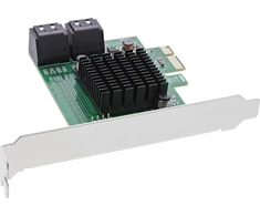 Kontroler InLine® SATA 6Gb/s valdiklis su 4x SATA, PCIe 2.0