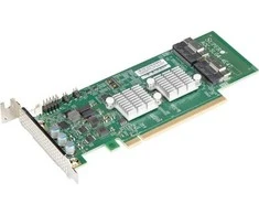 Šakotuvas Super Micro Computer Supermicro 4 prievadų NVMe SSD žemo profilio PCIe 4.0 x16 AOC-SLG4-4E4T-O
