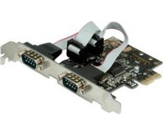 Vertė VALUE valdiklio PCI-Express kortelė, RS232 serijinė, D-Sub 9, 2 prievadai
