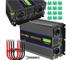 QOLTEC 51929 Monolitinis įtampos keitiklis 6000 MS Wave / 12V iki 230V / 3000/6000W / USB