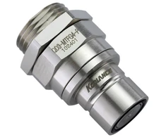 Koolance QD3 Quick Disconnect with Bulkhead straight male G1/4 inch female thread – no-spill, sidabrinis