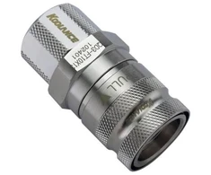 Koolance QD3 Quick Disconnect with Bulkhead straight male G1/4 inch female thread – no-spill, sidabrinis