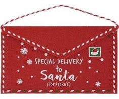 KOOPMAN KOPERTA ŚWIĄTECZNA LIST DO ŚWIĘTEGO MIKOŁAJA FILCOWA 26x16CM SANTA CLAUS