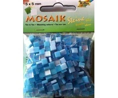 KOOPMAN Mozaikiniai akmenukai 5x5mm mėlyni
