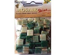 KOOPMAN Mozaikiniai marmuriniai akmenukai 10x10mm žali