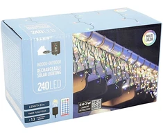 Koopman Solarny łańcuch świetlny 240 LED 13 funkcji USB multikolor