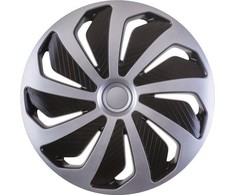 Versaco Ratų gaubtas 1 vnt. Wind, juodas ir sidabrinis 15"