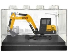 Kolekcinis HUINA vikšrinio ekskavatoriaus modelis – geltonas 1:80
