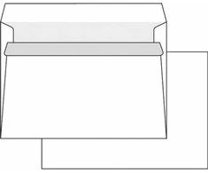 Lipnus vokas(-ai), C5, 162 x 229mm, balta, Krpa, paštas, 50 vnt.