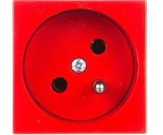 Kopos Vieno lizdo 250VAC 16A su / U su raudonu raktu 45x45mm (QP 45X45 DB)