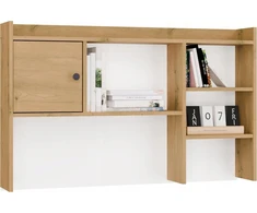 Korbi stalo prailginimas, 120 cm, ARTISAN OAK, knygų lentyna su 1 durelėmis, dokumentai