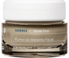 Korres Juodas Pine Plump-Up Sleeping Facial Night Skin Kreminis