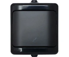 Kos Elektro System KOS BRYZA laiptų jungiklis IP54 16AX 250V juodas 180906