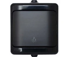 Kos Elektro System 180903 BRYZA Mygtukų lemputė IP54 10AX 250V juoda 180903