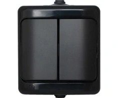 Kos Elektro System KOS BRIZA Žvakių jungtis IP54 16AX 250V, juoda 180905