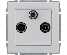 Kos Elektro System KOS Kištukinis lizdas KOS 66 RTV / SAT galutinis baltas (660476)
