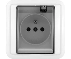 Kos Elektro System 331439 COSMO Lizdas atsparus purslams su/u IP44 dūmų sklendė balta 331439