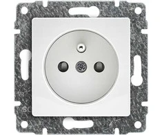 Kos Elektro System 510234 VENA Vienvietis lizdas su įžeminimu su srovės sklende be rėmo 2P+Z 16A 250V 510234
