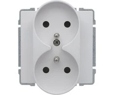 Kos Elektro System KOS Dvivietis lizdas KOS 66 su / U 16A, baltas (660449)