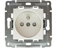 Kos Elektro System KOS Vienvietis Dante lizdas su įžeminimu 16A baltas (450434)