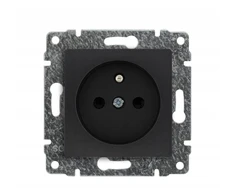 Kos Elektro System 516134 VENA Viengubas kištukinis lizdas su/su langinėmis antracitas 516134