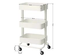 Kosmetologinis vežimėlis Activeshop HS05, Baltas