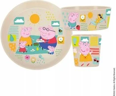 Koziol PLASTIKINIS PEPPA PIG VAKARIENIŲ RINKINYS VAIKAMS 400ML 190ML DIA. 20,5 cm