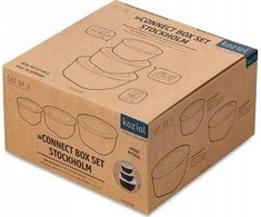 Dėžutė su dangteliu 1l + 2l + 4l, CONNECT BOX SET STOCKHOLM, rinkinys 3 vnt., KOZIOL