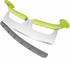 Kozygear KozyGear Pizzaschneider Mezzaluna mit doppel.Schutzgriff