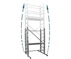 Krause aliuminio šarnyriniai pastoliai Krause CORDA - 4,85 m