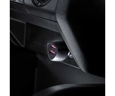 Automobilinis įkroviklis Forcell F-Energy Carbon 2 x USB A QC3.0 3A 36W CC50-2A juodas