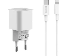 Krautuvas M NETWOUR CARRY 3,6A 20W + KABELIS PD IPHONE BALTA SO M OSTEL MAITINIMAS S M S-Q10 PD