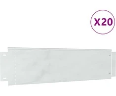 Vejos borteliai 20 vnt. 100 x 25 x 0,07 cm Sidabrinė