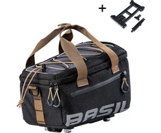 Basil Lagaminai ant bagažinės BASIL MILES TRUNK BAG, MIK su tvirtinimo adapteriu, 7L, Atsparus vandeniui, Juodas Slate (NEW 2025)