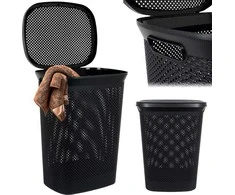 Bathroom Solutions Skalbinių krepšys 60 l Juodas
