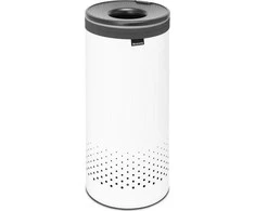 Brabantia Skalbinių dėžė 35l. balta su juodu dangčiu