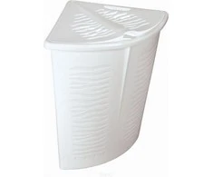 Narożny Branq skalbinių krepšys Zebra 45 L, baltas
